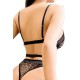 Lurex elastic garter belt