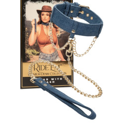 Ride Em Denim Collar + Leash
