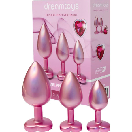 Pink Hearts Plugs Set