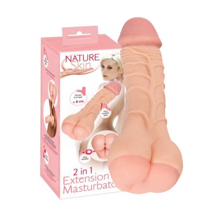 Natur Skin 2 in 1 Extension and Masturbator