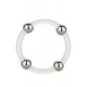 Steel Beaded Silicone Ring L