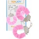 Furry Hand Cuffs Leopard