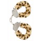 Furry Hand Cuffs Leopard