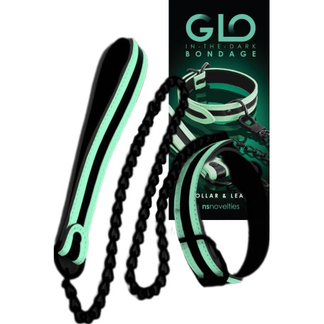 GLO Bondage Collar and Leash