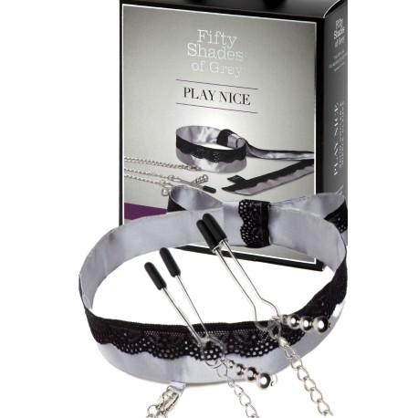 Play Nice Satin & Lace Collar